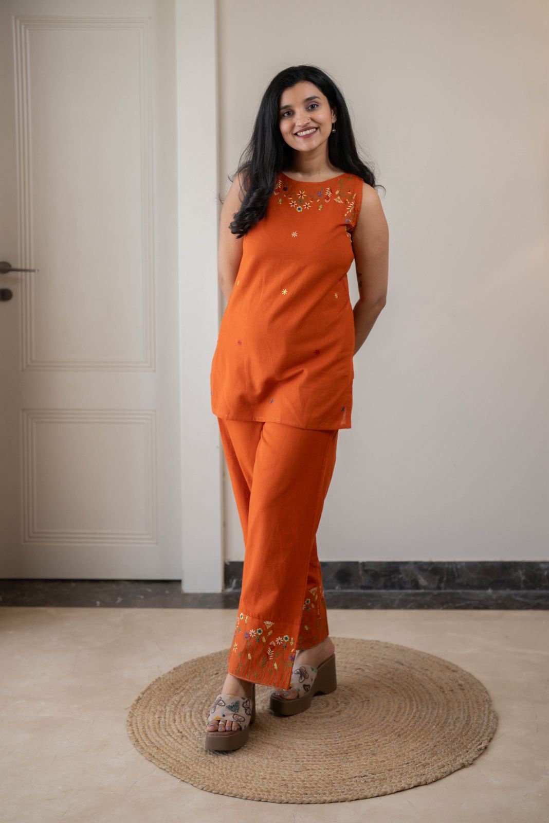 Tanya Farshi Coord Set- Orange - Image 2