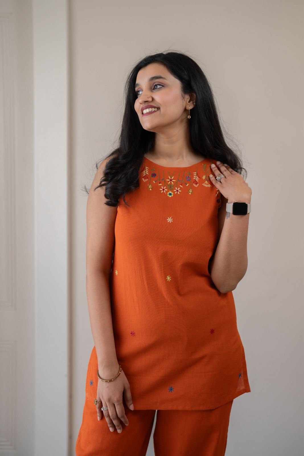 Tanya Farshi Coord Set- Orange - Image 4